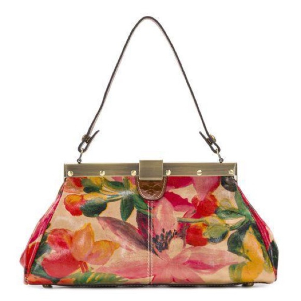 Patricia Nash Ferrara Frame Satchel Floral Spring Multi.